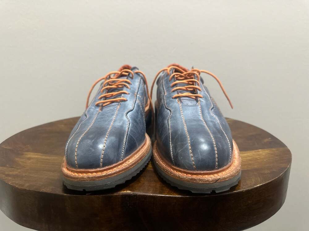Allen Edmonds Voyager 6183 Gray Blue‎ Leather Oxfords Size 11.5 D